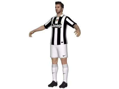 Football Player 02 Low-poly 3D model