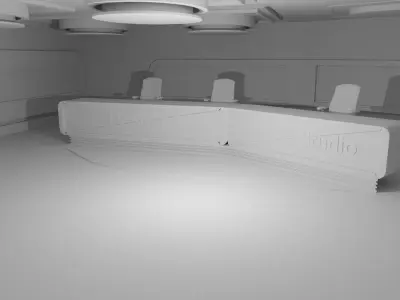 Virtual TV Studio No Material 3D model