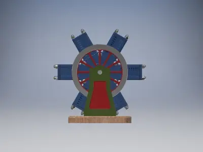 Radial engine 3d model 3D model
