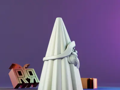 Santa Claus Christmas Candle Mold 3D print model