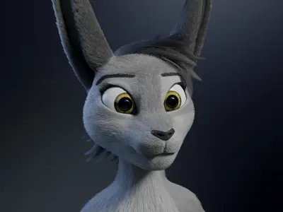 Sara Anthro Rabbit 3D model