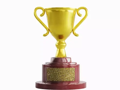 Trophy Gold Award 03 Low-poly 3D model