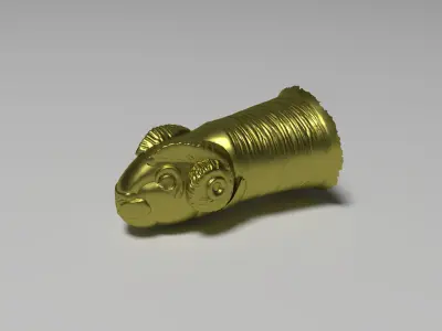 Achaemenid Ram Rhyton Low-poly 3D model