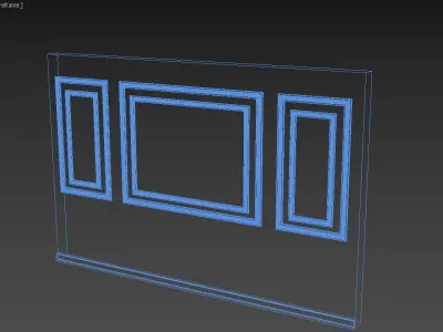 Wall Paneling Set 3D model Low-poly 3D model