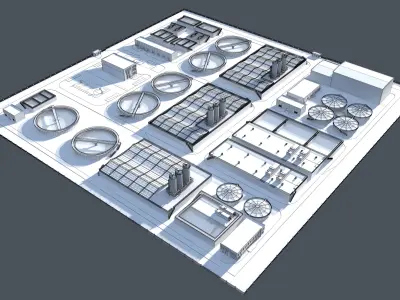 Water and Sewage Treatment Plants 3D model