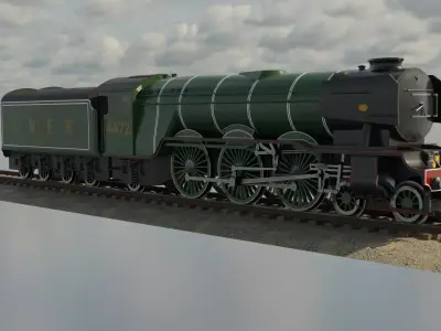 flying scotsman Low-poly 3D model