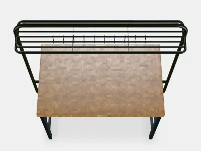 VADHOLMA Kitchen island with rack Low-poly 3D model