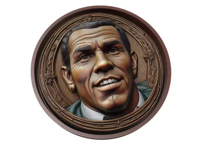 Carlos Tevez Footballer Medallion 3D print model