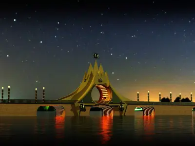 Mountain Bridge 3D model