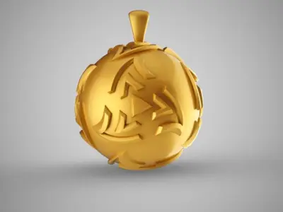 Twisted Sphere Necklace 3D print model