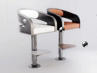 TYC-134 Bar Chair Low-poly 3D model