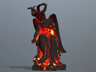 lava statue  Low-poly 3D model