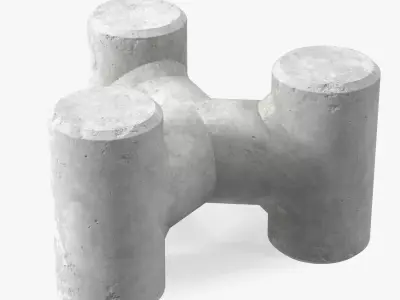 Tribar Coastal Wave Breaker 3D model