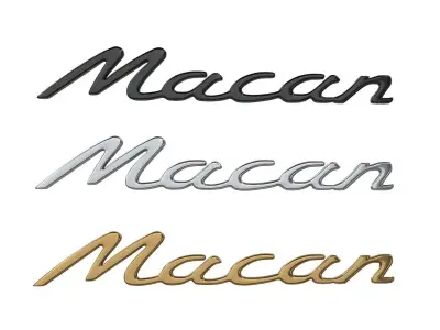 Macan nameplate Porsche  3D print model