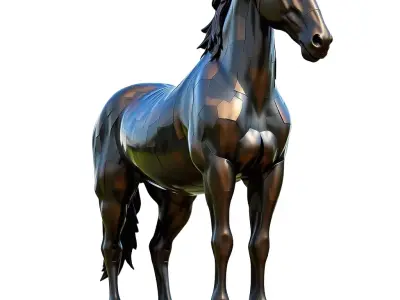 Majestic Bronze Horse model pack Low-poly 3D model purchase