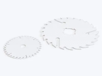 Circular saw 01 3D model