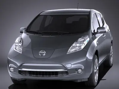 Nissan Leaf 2016 VRAY 3D model
