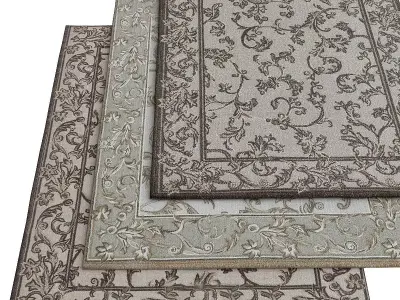 carpet Botanical Beige 3D model