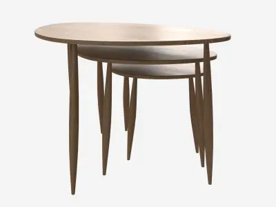 Nest of Tables Ercol Shalstone John Lewis 3D model