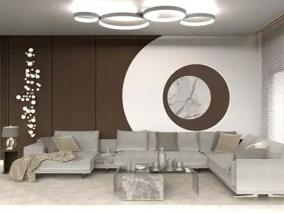 Interior Living Room Scene 3D model