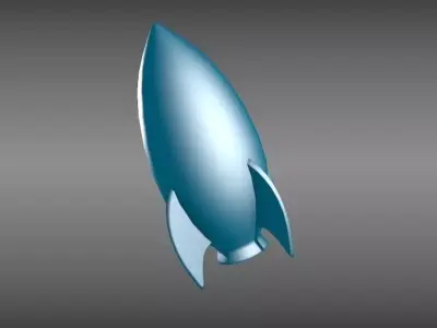 Old style Sci-Fi Rocket Ship Free low-poly 3D model