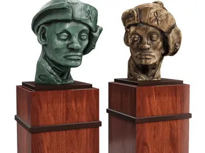 Chinese man bust 3D model