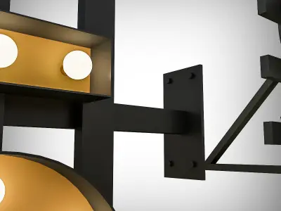 Saloon Bulb Sign 3D model