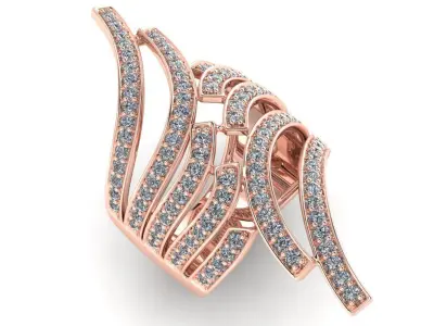light weight gold diamond rings-C111116SKCH2026059-wt-10-15 3D print model