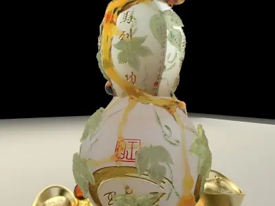 Chinese Gourd with Yuanbao 3D model