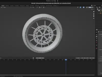 Bike wheel low poly 3D model