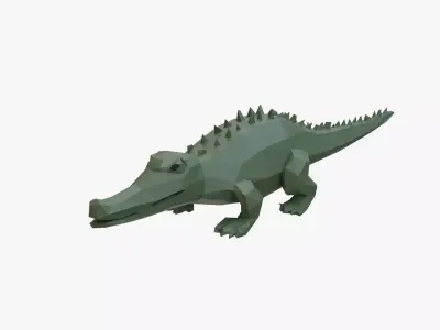 Crocodile low poly Low-poly 3D model
