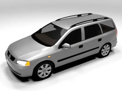 OPEL ASTRA G VARIANT LOWPOLY Low-poly 3D model