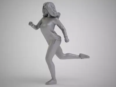Jogging woman running 3D print model