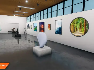 Art gallery Vol3 - exhibition hall 3D model