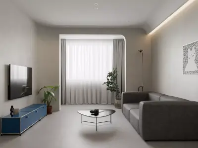 living room dining room interior scenes 22 3D model