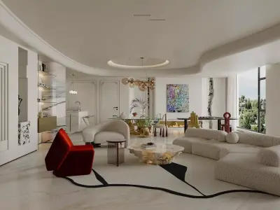 Interior Living Room Scene  3D model