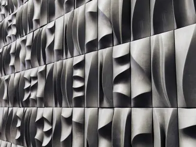 Tile line curve decor n2 3D model