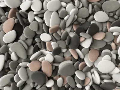 Pebble oval low n10 3D model