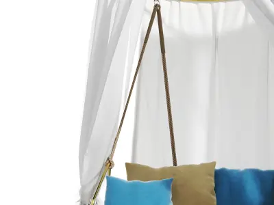 Roberti Rattan Gravity swing sofa 3D model