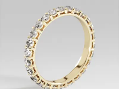 Full ring round gem 3D print model
