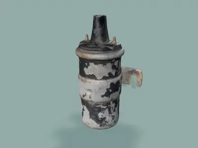 3D Scan Ingnition Coil Low-poly 3D model
