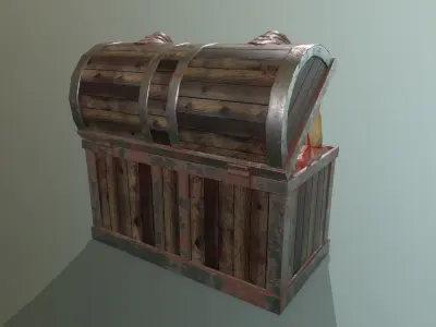 Monster chest PBR Low-poly 3D model