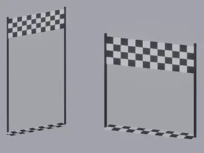 Finish Line Low-poly 3D model