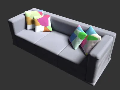 Modern sofa 3D model 10