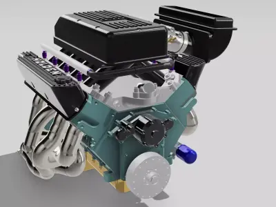 Holden Group A Walkinshaw 304 V8 Engine Commodore VL 3D print model