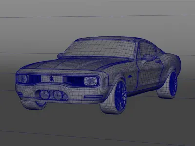 High Quality Muscle Car 3D Model - Equus Bass 770 3D model