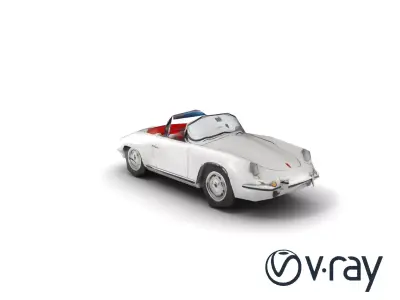 Classic Retro Roadster Coupe model pack Low-poly 3D model