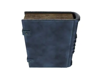 Old spell book Low-poly 3D model