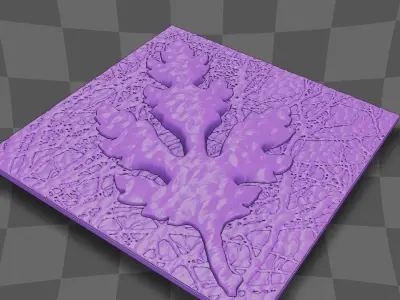 The final leaf decoration 3D print model
