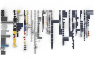 PixelBricks3D - LEGO Batman with the Batmobile  3D print model